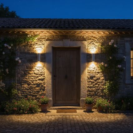 Ideal Lux - Applique murale d'extérieur GUN 1xE27/60W/230V 31 cm IP54 grise