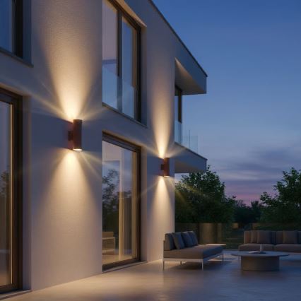 Ideal Lux - Applique murale d'extérieur GUN 1xGU10/35W/230V 21 cm IP44 marron