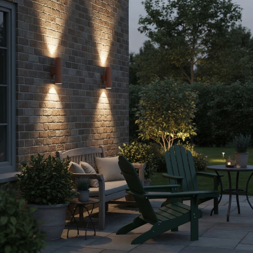 Ideal Lux - Applique murale d'extérieur GUN 1xGU10/35W/230V 21 cm IP44 marron