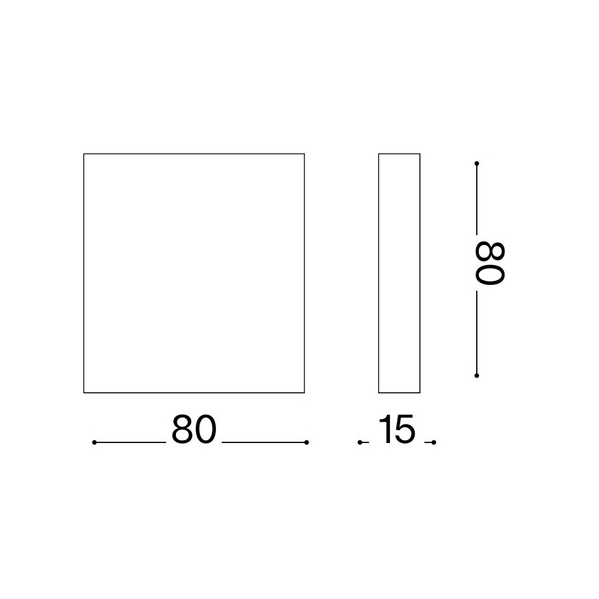 Ideal Lux - Applique murale d'extérieur LED POST-IT LED/3W/12V CRI 90 marron