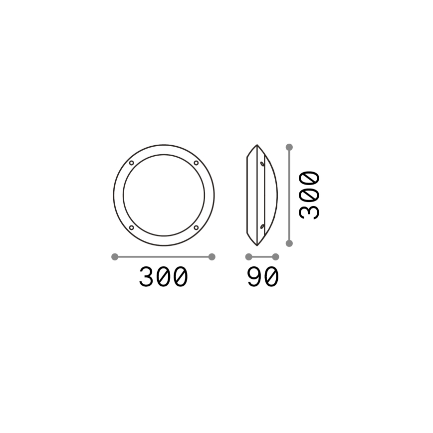 Ideal Lux - Applique murale d'extérieur POLAR 1xE27/23W/230V IP66 blanche