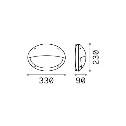 Ideal Lux - Applique murale d'extérieur POLAR 1xE27/23W/230V IP66 blanche