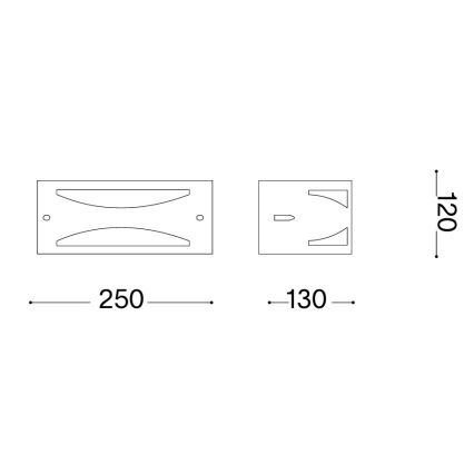 Ideal Lux - Applique murale d'extérieur REX 1xE27/60W/230V IP44 anthracite