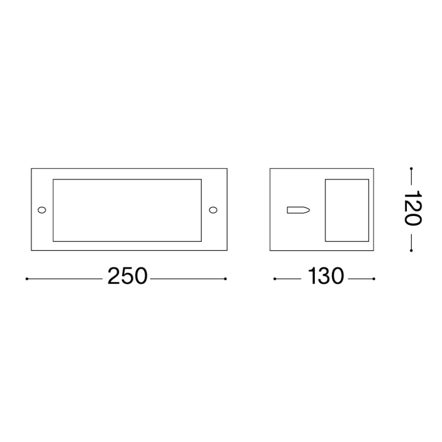 Ideal Lux - Applique murale d'extérieur REX 1xE27/60W/230V IP44 marron