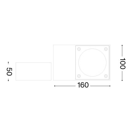 Ideal Lux - Applique murale d'extérieur SIRIO 1xGX53/9W/230V IP65 brun