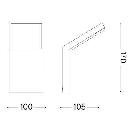 Ideal Lux - Applique murale d'extérieur LED STYLE LED/8,5W/230V 3000K IRC 90 IP54 marron