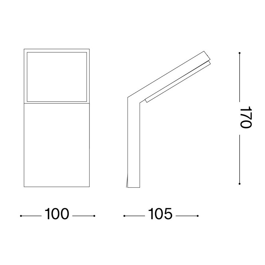Ideal Lux - Applique murale d'extérieur LED STYLE LED/8,5W/230V 3000K IRC 90 IP54 marron