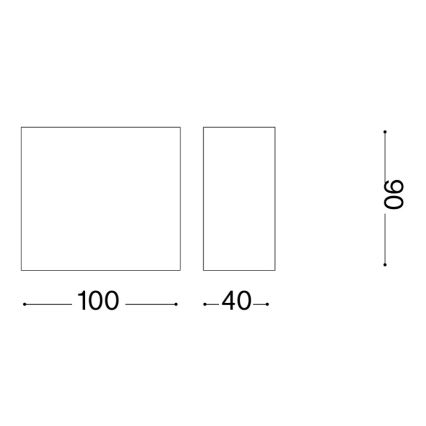 Ideal Lux - Applique murale d'extérieur TETRIS 1xG9/15W/230V IP44 marron