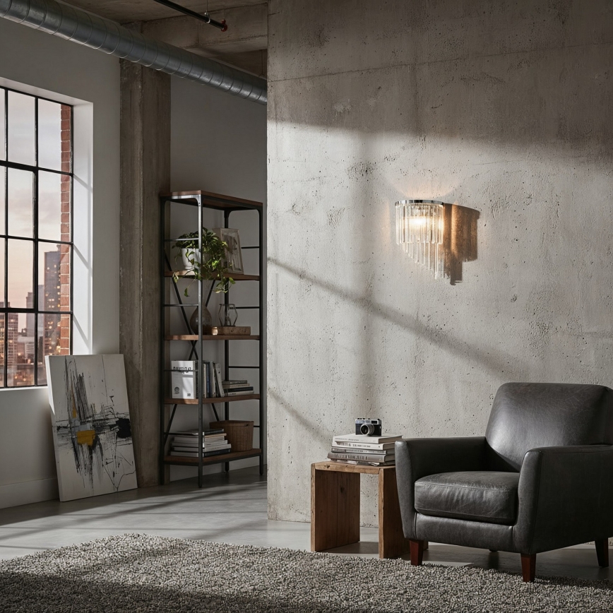 Ideal Lux - Applique murale en cristal CARLTON 3xE14/40W/230V chrome brillant