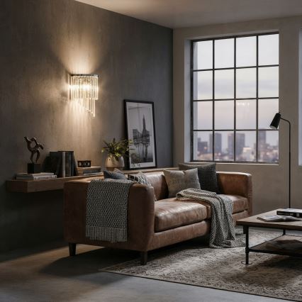 Ideal Lux - Applique murale en cristal CARLTON 3xE14/40W/230V chrome brillant