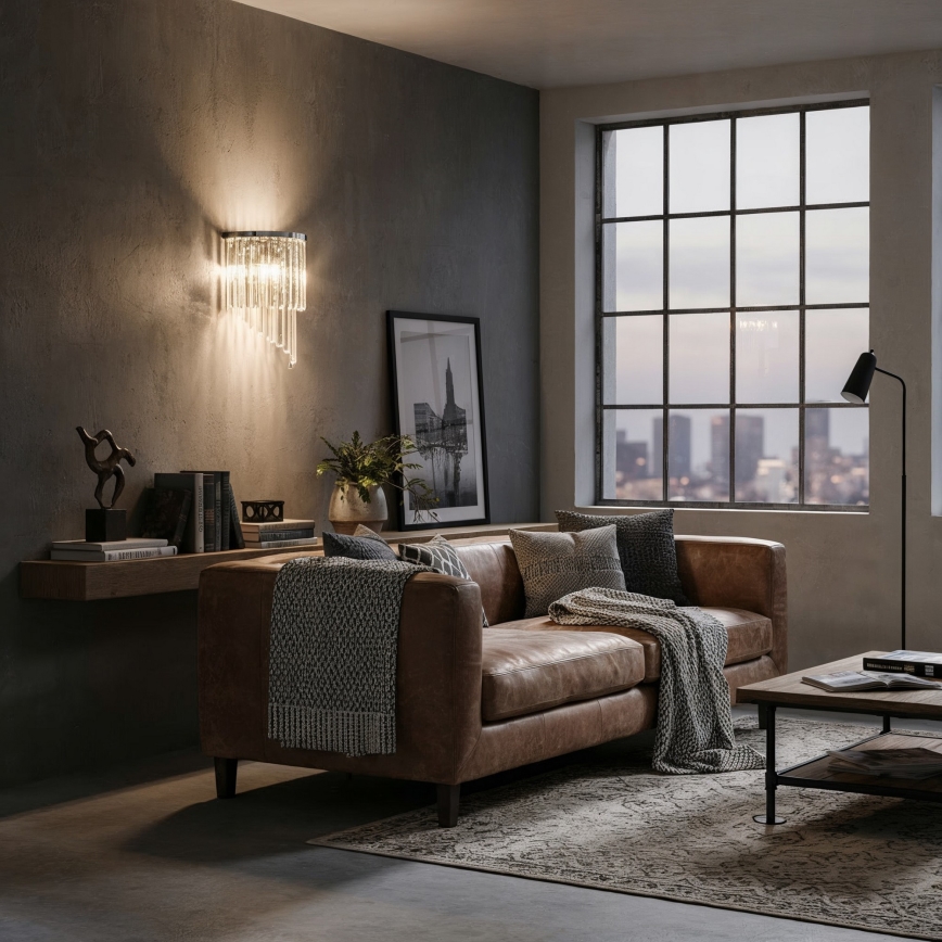 Ideal Lux - Applique murale en cristal CARLTON 3xE14/40W/230V chrome brillant