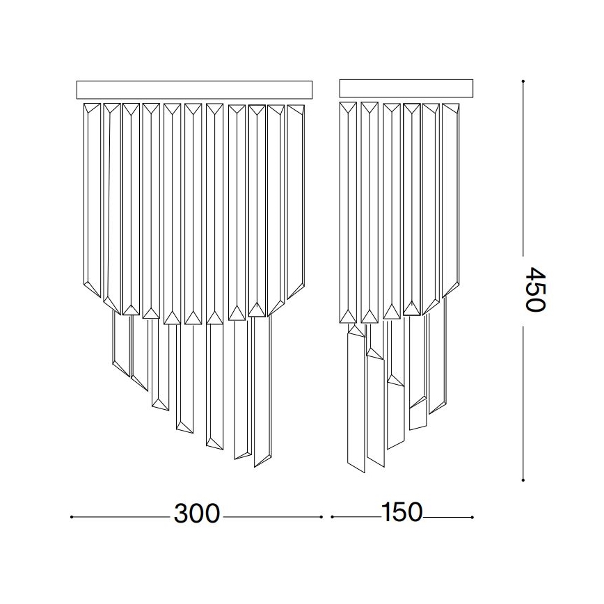Ideal Lux - Applique murale en cristal CARLTON 3xE14/40W/230V chrome brillant