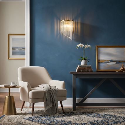 Ideal Lux - Applique murale en cristal CARLTON 3xE14/40W/230V doré