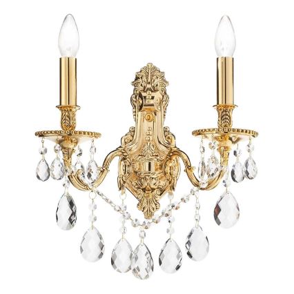 Ideal Lux - Applique murale en cristal GIOCONDA 2xE14/40W/230V doré