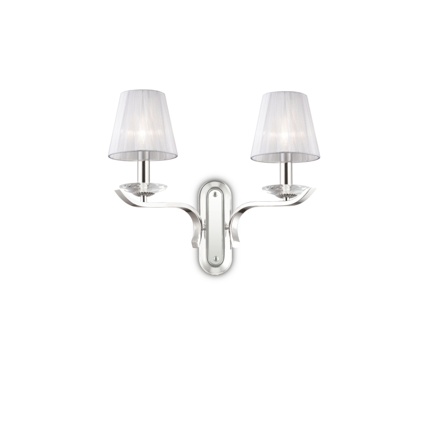 Ideal Lux - Applique murale en cristal PEGASO 2xE14/28W/230V chrome brillant