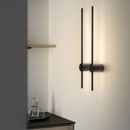 Ideal Lux - Applique murale ESSENCE LED/12W/230V 2700K 70 cm CRI 90 noir