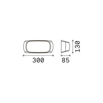 Ideal Lux - Applique murale extérieure 1xE27/23W/230V noir IP66