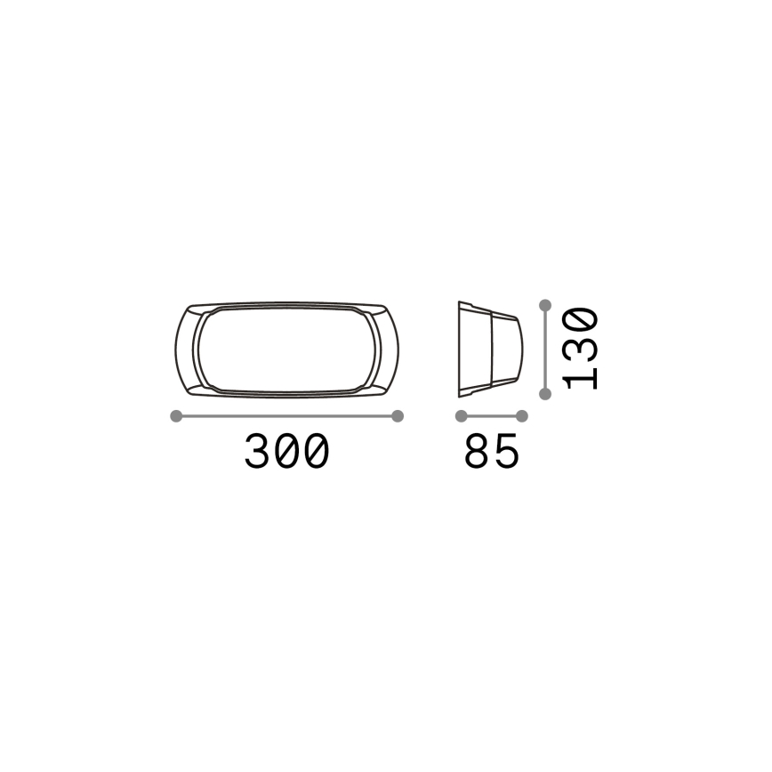 Ideal Lux - Applique murale extérieure 1xE27/23W/230V noir IP66