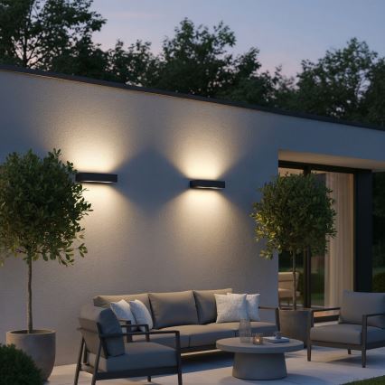 Ideal Lux - Applique murale extérieure ANDROMEDA 2xE27/60W/230V IP55 anthracite