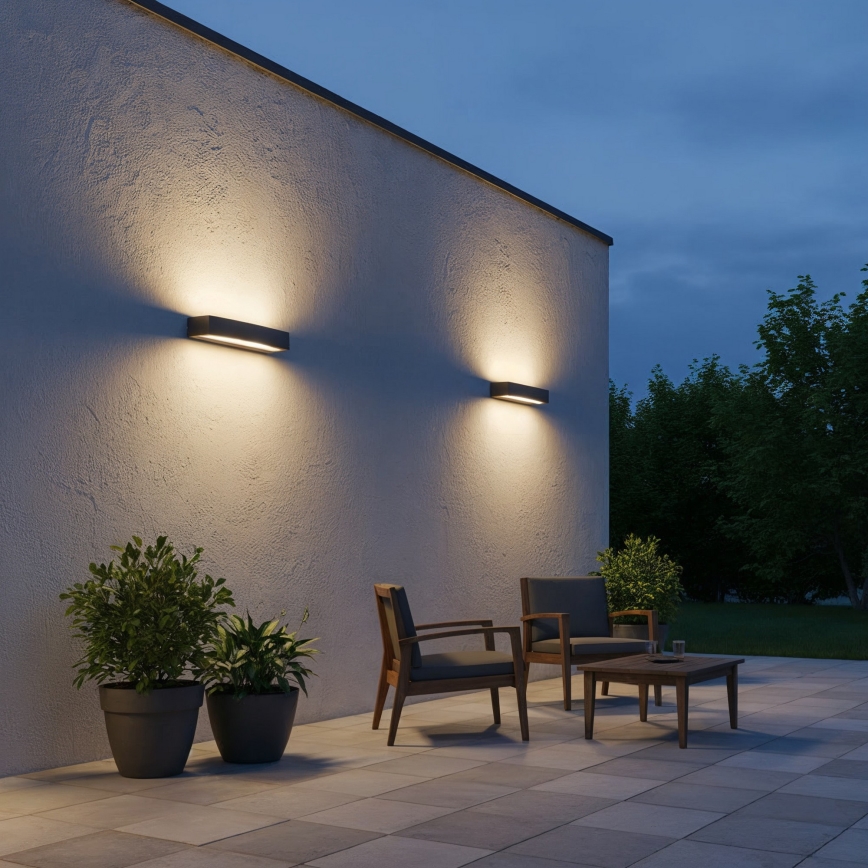 Ideal Lux - Applique murale extérieure ANDROMEDA 2xE27/60W/230V IP55 noir