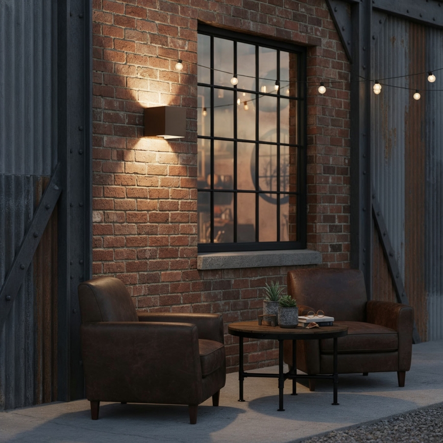 Ideal Lux - Applique murale extérieure ATOM LED/12W/230V CRI 90 IP54 marron