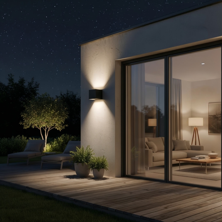 Ideal Lux - Applique murale extérieure ATOM LED/12W/230V CRI 90 IP54 noir