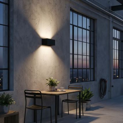 Ideal Lux - Applique murale extérieure ATOM LED/25W/230V CRI 90 IP54 noir