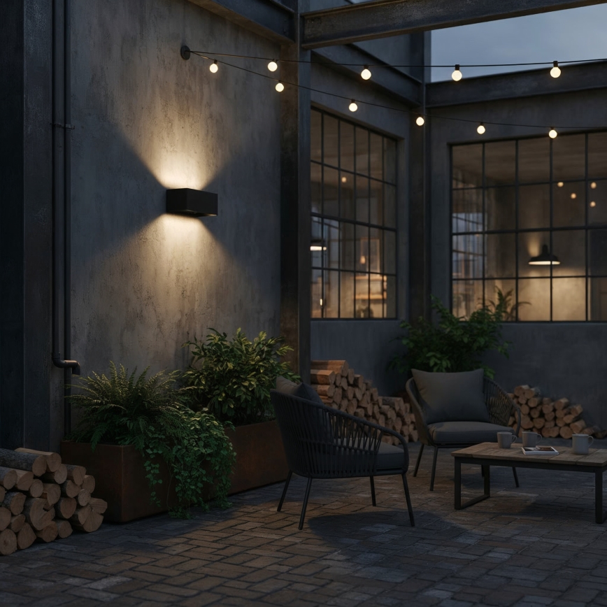 Ideal Lux - Applique murale extérieure ATOM LED/25W/230V CRI 90 IP54 noir