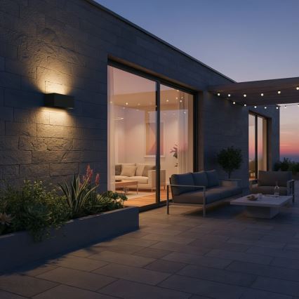 Ideal Lux - Applique murale extérieure ATOM LED/25W/230V CRI 90 IP54 noir