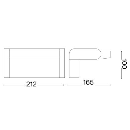 Ideal Lux - Applique murale extérieure avec détecteur SWIPE LED/21W/230V CRI 90 IP54 noir