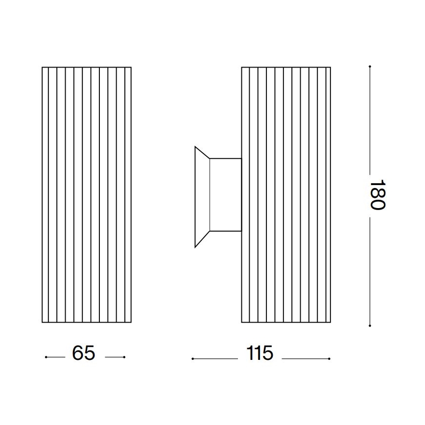 Ideal Lux - Applique murale extérieure BASE 2xGU10/28W/230V IP44 noir