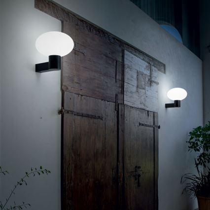 Ideal Lux - Applique murale extérieure CLIO 1xE27/42W/230V IP44 noire