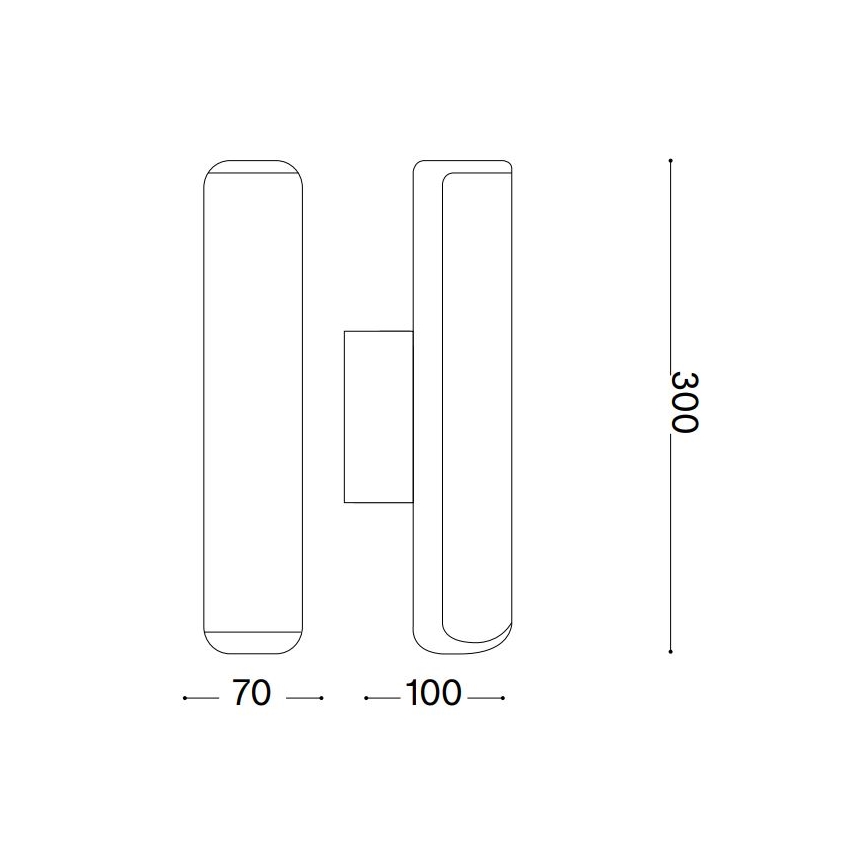 Ideal Lux - Applique murale extérieure ETERE LED/9,5W/230V 4000K CRI 90 IP44 anthracite