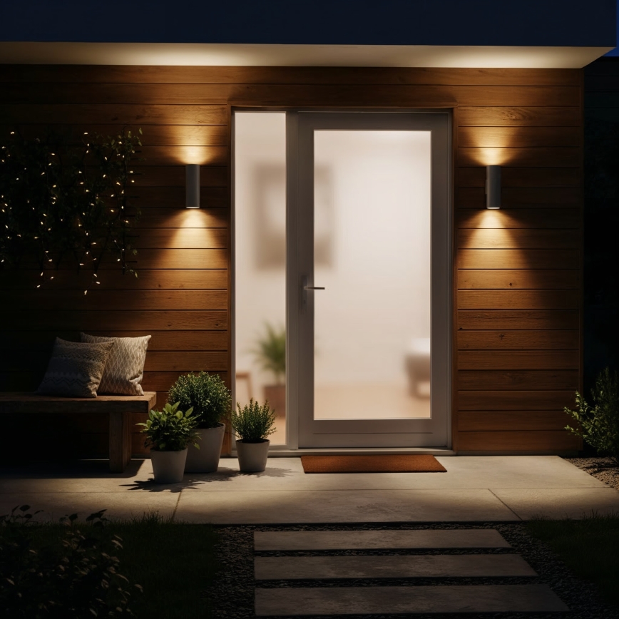 Ideal Lux - Applique murale extérieure GUN 1xGU10/35W/230V 21 cm IP44 gris