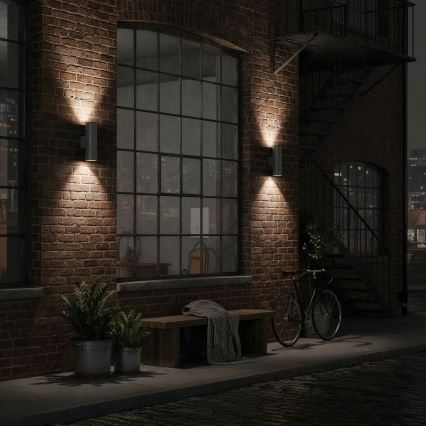 Ideal Lux - Applique murale extérieure GUN 2xGU10/35W/230V IP44 anthracite