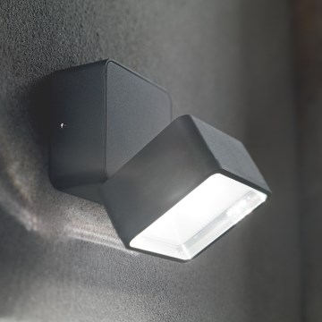 Ideal Lux - Applique murale extérieure LED OMEGA, 7 W / 230 V, IRC 90, IP54, anthracite