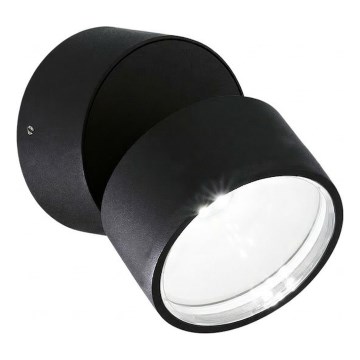 Ideal Lux - Applique murale extérieure LED OMEGA LED/7W/230V CRI 90 IP54 noire