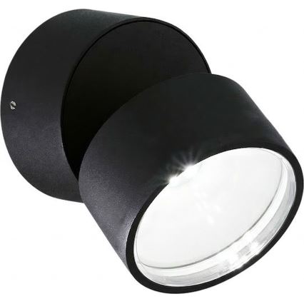 Ideal Lux - Applique murale extérieure LED OMEGA LED/7W/230V CRI 90 IP54 noire