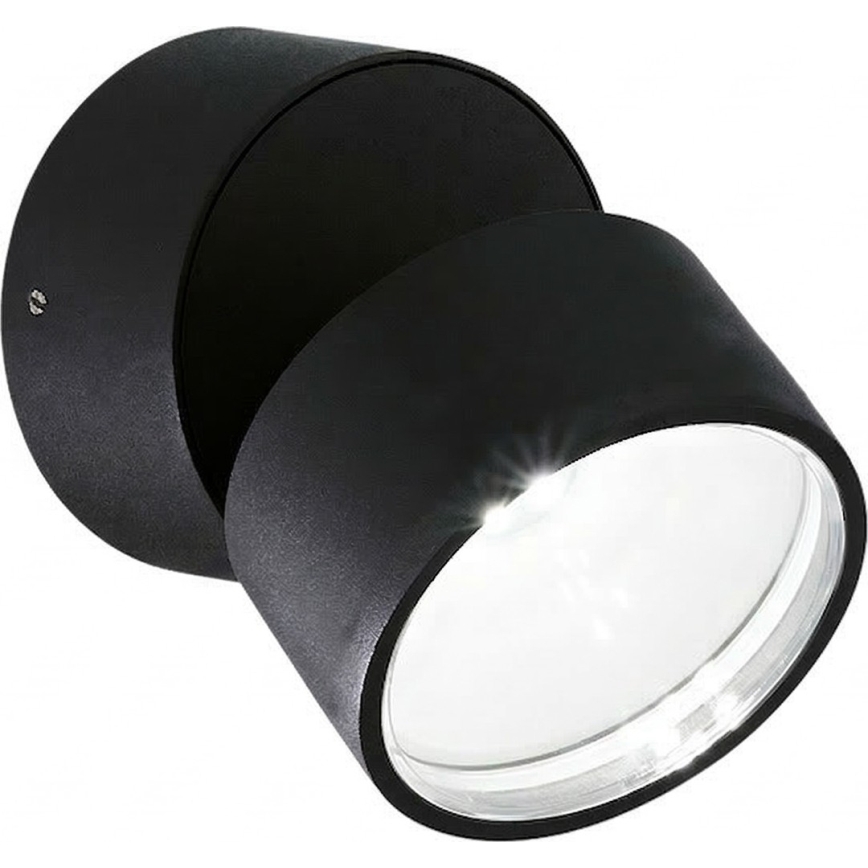 Ideal Lux - Applique murale extérieure LED OMEGA LED/7W/230V CRI 90 IP54 noire