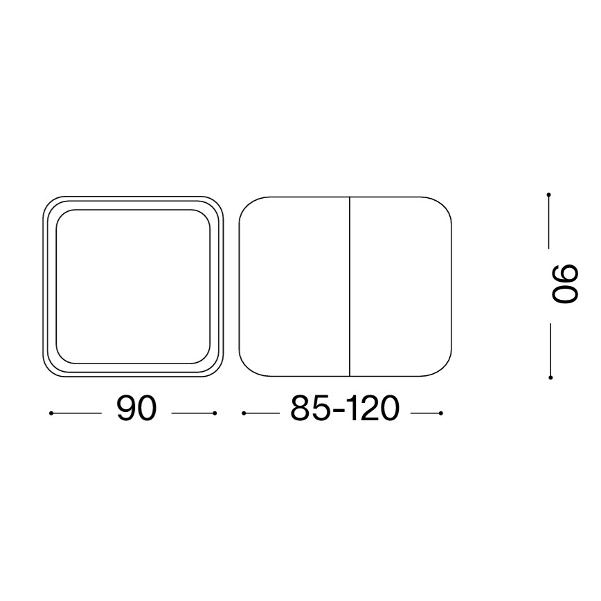 Ideal Lux - Applique murale extérieure LED OMEGA LED/7W/230V IRC 90 IP54 blanche