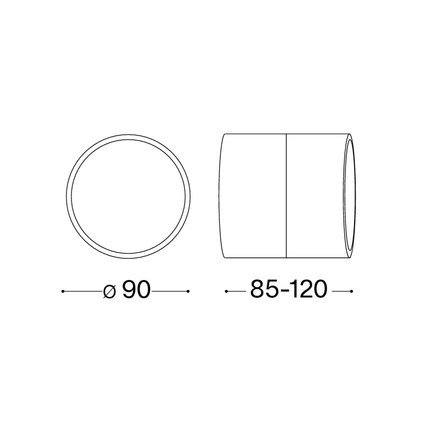 Ideal Lux - Applique murale extérieure LED OMEGA LED/7W/230V IRC 90 IP54 marron