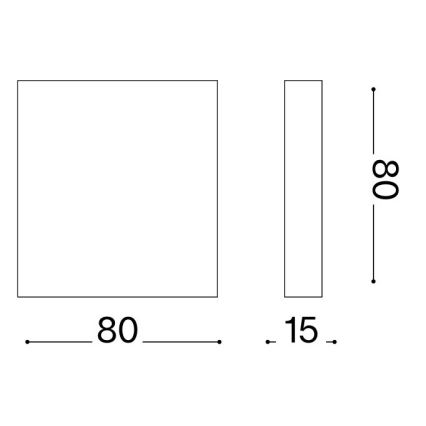 Ideal Lux - Applique murale extérieure LED POST-IT LED/3W/12V CRI 90 blanche