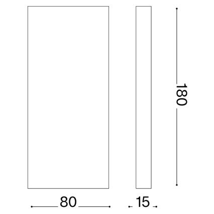 Ideal Lux - Applique murale extérieure LED POST-IT LED/6W/12V IRC 90 laiton