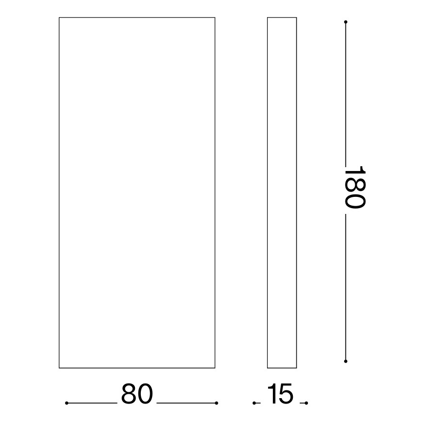 Ideal Lux - Applique murale extérieure LED POST-IT LED/6W/12V IRC 90 laiton