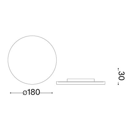 Ideal Lux - Applique murale extérieure LED PUNTO LED/9W/230V IRC 90 Ø 18 cm IP54 marron