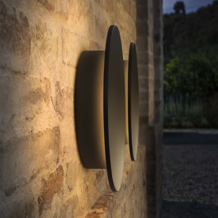 Ideal Lux - Applique murale extérieure LED PUNTO LED/16W/230V IRC 90 Ø 30 cm IP54 noire
