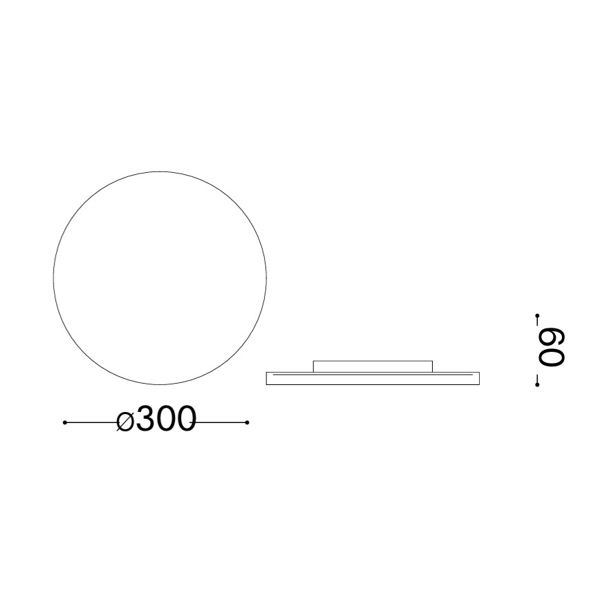 Ideal Lux - Applique murale extérieure LED PUNTO LED/16W/230V IRC 90 Ø 30 cm IP54 noire