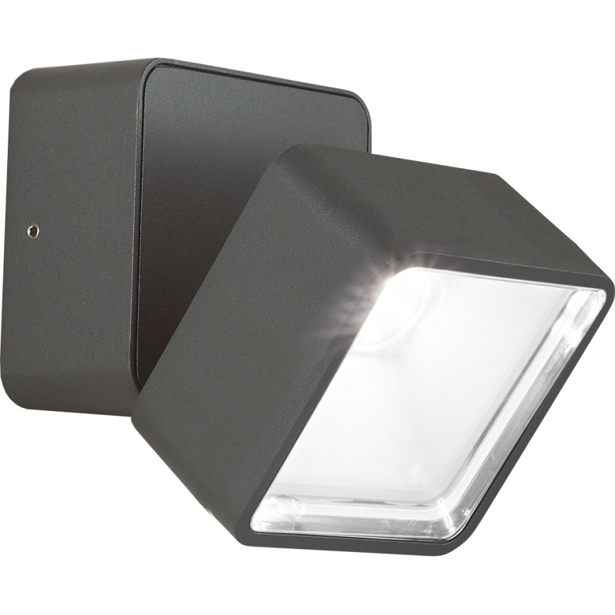 Ideal Lux - Applique murale extérieure LED OMEGA, 7 W / 230 V, IRC 90, IP54, anthracite