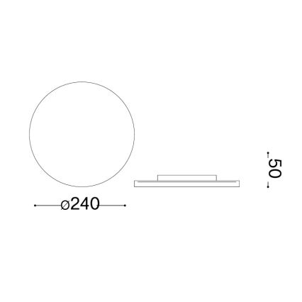 Ideal Lux - Applique murale extérieure LED PUNTO LED/12W/230V IRC 90 Ø 24 cm IP54 noire