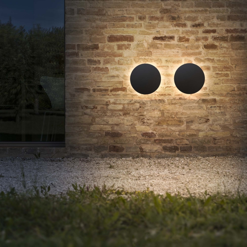 Ideal Lux - Applique murale extérieure PUNTO LED/9W/230V IRC 90 Ø 18 cm IP54 anthracite